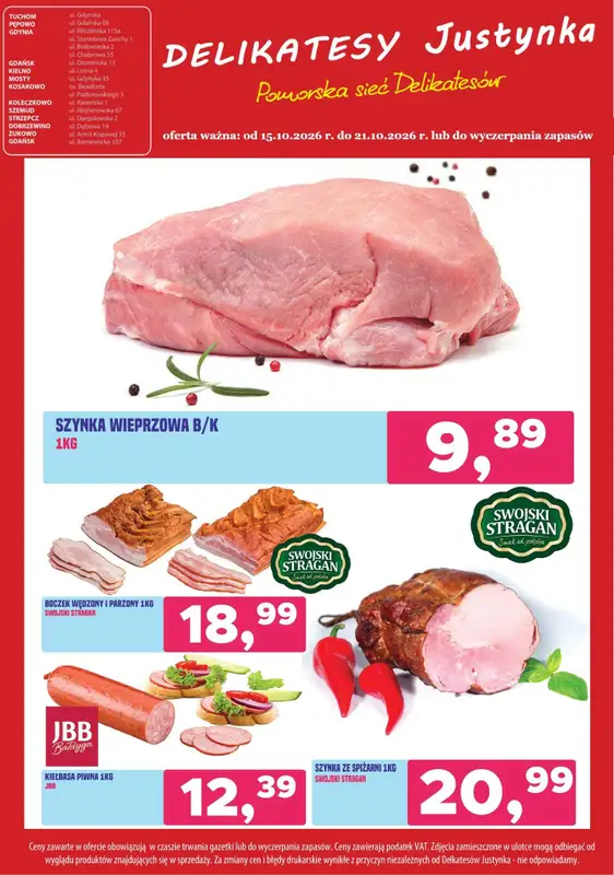 Delikatesy Justynka - gazetka promocyjna Gazetka od czwartku 15.10 do środy 21.10 - strona 3