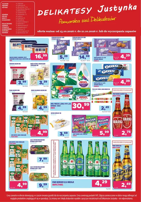 Delikatesy Justynka - gazetka promocyjna Gazetka od czwartku 15.10 do środy 21.10 - strona 5