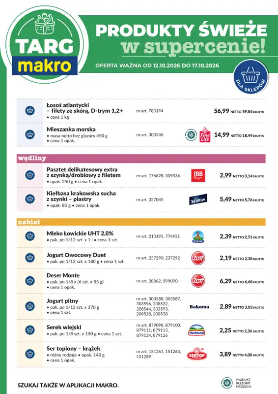 Makro - gazetka promocyjna Targ MAKRO - oferta świeża w super cenach! od poniedziałku 12.10 do soboty 17.10 - strona 7