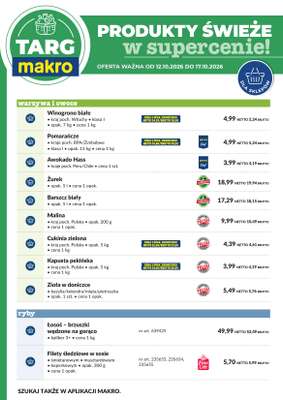 Makro - gazetka promocyjna Targ MAKRO - oferta świeża w super cenach! od poniedziałku 12.10 do soboty 17.10 - strona 6