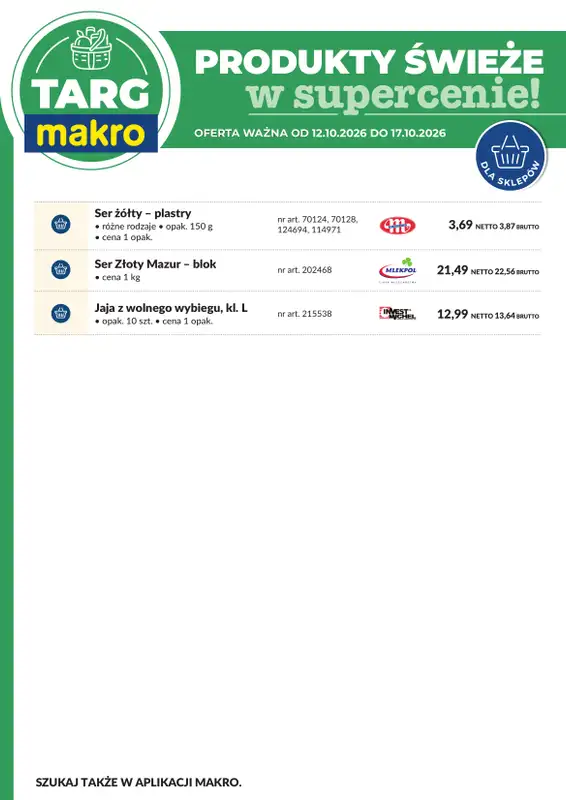 Makro - gazetka promocyjna Targ MAKRO - oferta świeża w super cenach! od poniedziałku 12.10 do soboty 17.10 - strona 8