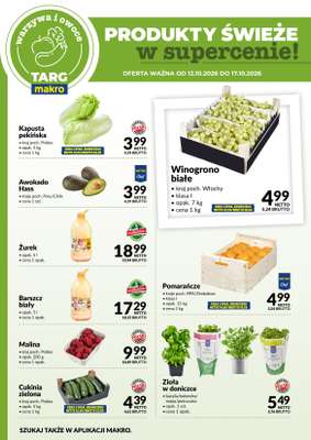 Makro - gazetka promocyjna Targ MAKRO - oferta świeża w super cenach! od poniedziałku 12.10 do soboty 17.10 - strona 5