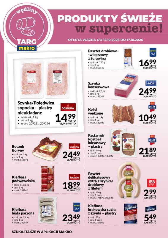 Makro - gazetka promocyjna Targ MAKRO - oferta świeża w super cenach! od poniedziałku 12.10 do soboty 17.10 - strona 3