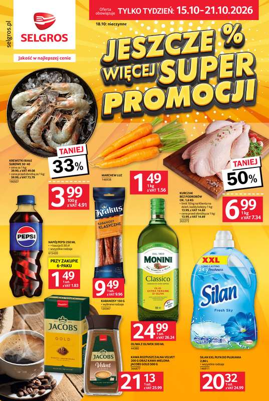Selgros - gazetka promocyjna Jeszcze więcej super promocji! od czwartku 15.10 do środy 21.10