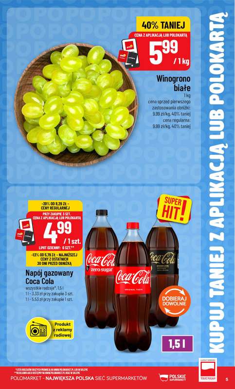 POLOmarket - gazetka promocyjna Kupuj taniej z aplikacją lub polokartą od czwartku 15.10 do wtorku 20.10 - strona 5
