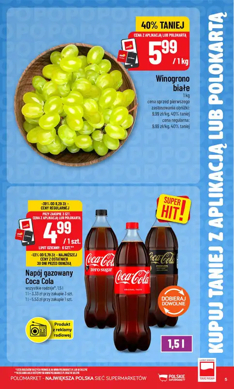 POLOmarket - gazetka promocyjna Kupuj taniej z aplikacją lub polokartą od czwartku 15.10 do wtorku 20.10 - strona 5