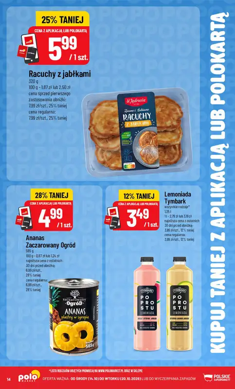 POLOmarket - gazetka promocyjna Kupuj taniej z aplikacją lub polokartą od czwartku 15.10 do wtorku 20.10 - strona 14