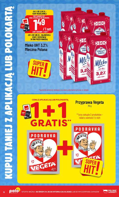POLOmarket - gazetka promocyjna Kupuj taniej z aplikacją lub polokartą od czwartku 15.10 do wtorku 20.10 - strona 6