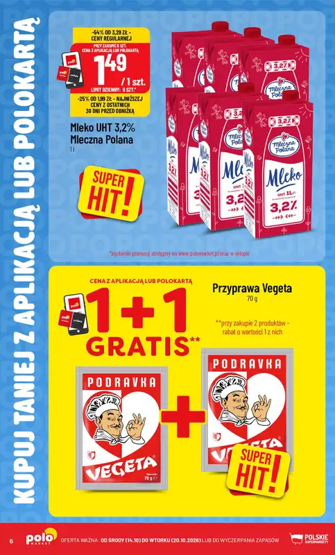 POLOmarket - gazetka promocyjna Kupuj taniej z aplikacją lub polokartą od czwartku 15.10 do wtorku 20.10 - strona 6