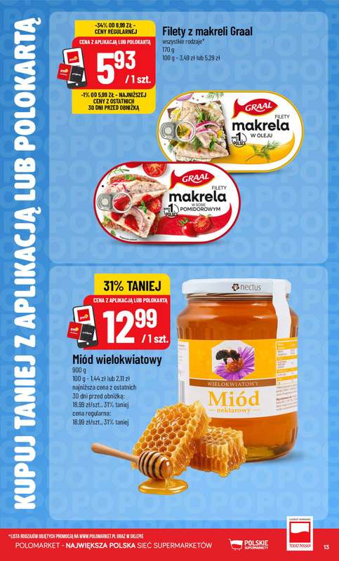 POLOmarket - gazetka promocyjna Kupuj taniej z aplikacją lub polokartą od czwartku 15.10 do wtorku 20.10 - strona 13