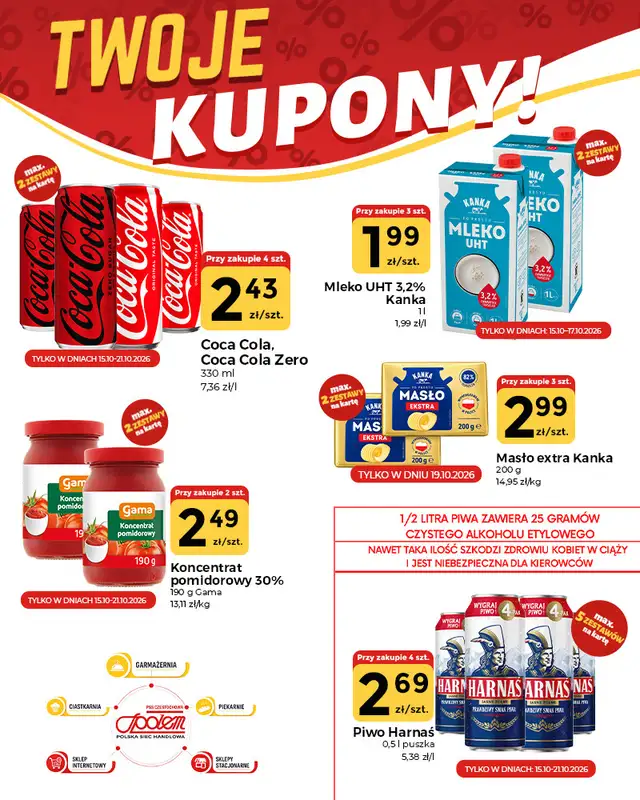 Społem Częstochowa - gazetka promocyjna Plakaty promocyjne od czwartku 15.10 do środy 21.10 - strona 2