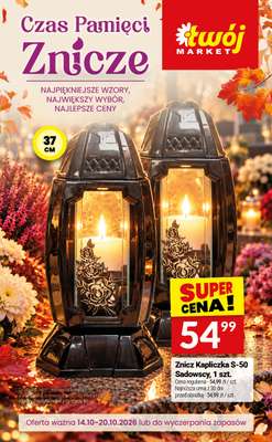 Twój Market - gazetka promocyjna Znicze od czwartku 15.10 do wtorku 20.10