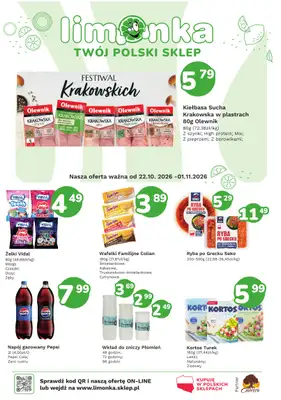 Limonka - gazetka promocyjna Gazetka od czwartku 22.10 do niedzieli 01.11