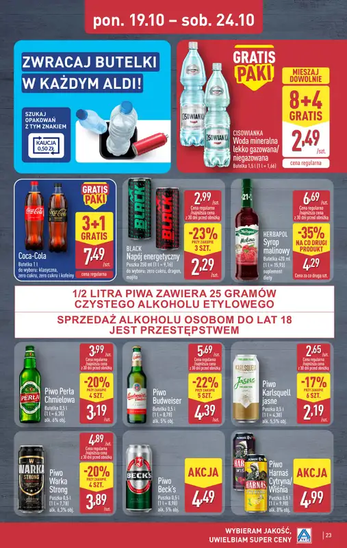 Aldi - gazetka promocyjna Pełny katalog! od poniedziałku 19.10 do soboty 24.10 - strona 23