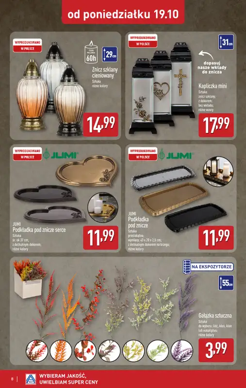 Aldi - gazetka promocyjna Światełko pamięci od poniedziałku 19.10 do soboty 24.10 - strona 8
