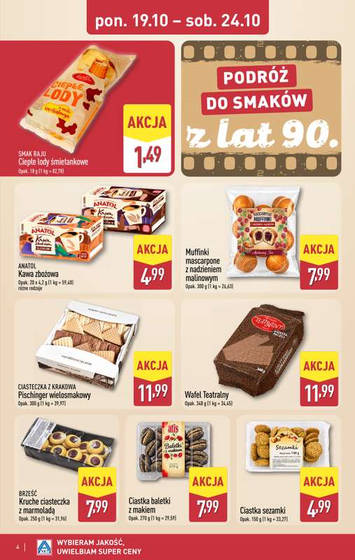 Aldi - gazetka promocyjna SENTYMENTALNE LATA '90 od poniedziałku 19.10 do soboty 24.10 - strona 4