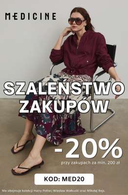 Medicine - gazetka promocyjna -20% przy zakupach za min. 200 zł od czwartku 15.10 do środy 21.10