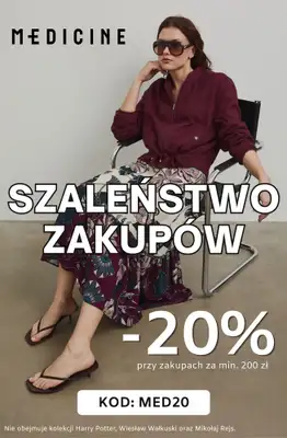 Medicine - gazetka promocyjna -20% przy zakupach za min. 200 zł od czwartku 15.10 do środy 21.10