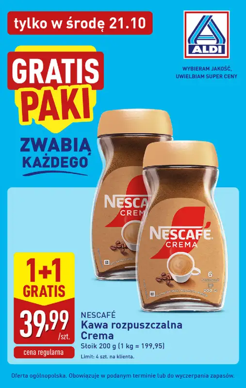 Aldi - gazetka promocyjna Tania ŚRODA w ALDI! od środy 21.10 do środy 21.10 - strona 3