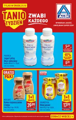 Aldi - gazetka promocyjna Tania ŚRODA w ALDI! od środy 21.10 do środy 21.10