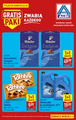 Aldi - gazetka promocyjna Najlepsze oferty na sobotę w Aldi! od soboty 24.10 do soboty 24.10