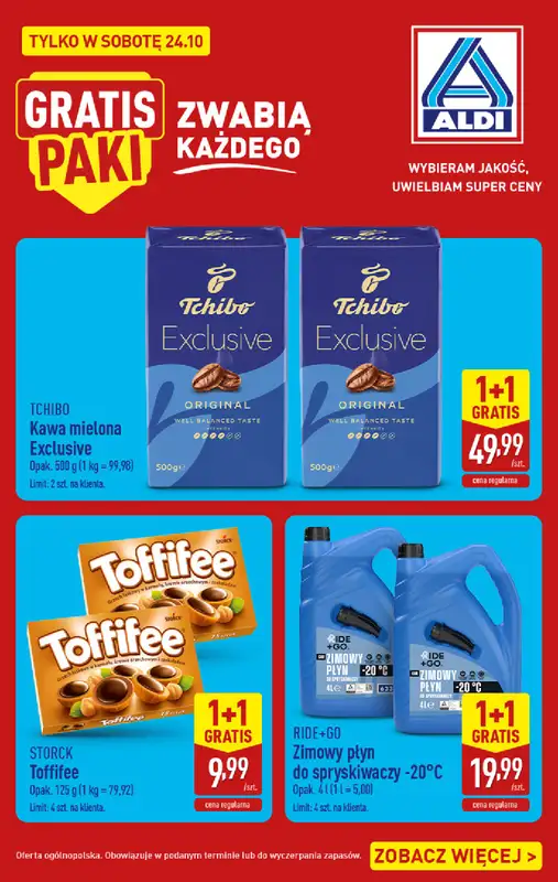 Aldi - gazetka promocyjna Najlepsze oferty na sobotę w Aldi!  
