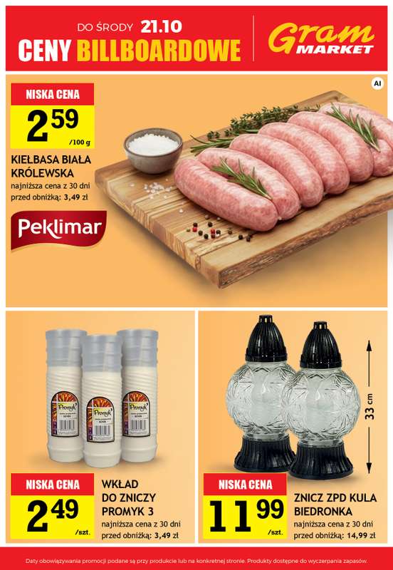 Gram Market - gazetka promocyjna Cały tydzień niskie ceny od czwartku 15.10 do środy 21.10 - strona 3