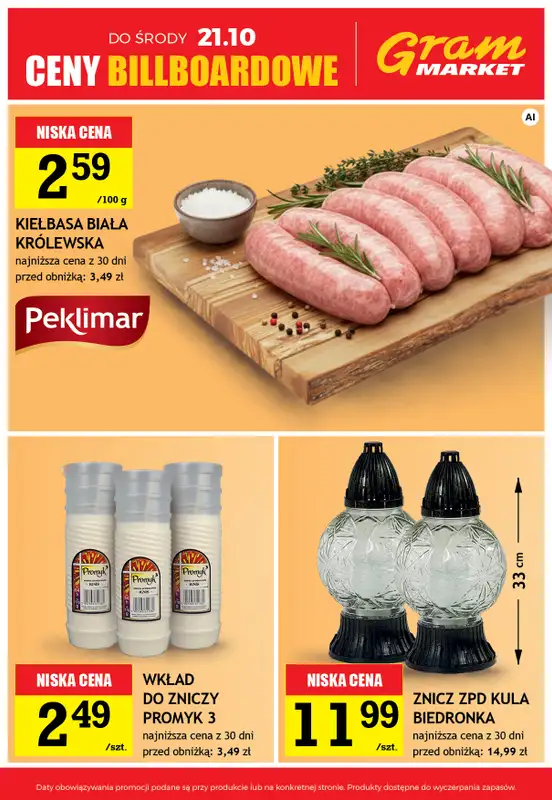 Gram Market - gazetka promocyjna Cały tydzień niskie ceny od czwartku 15.10 do środy 21.10 - strona 3