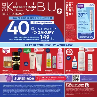 Super-Pharm - gazetka promocyjna Gazetka od czwartku 15.10 do środy 21.10