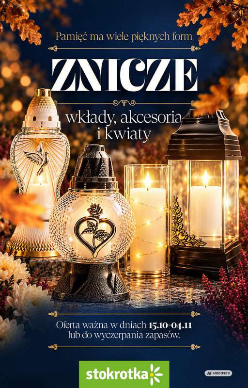 Stokrotka - gazetka promocyjna Katalog Znicze od czwartku 01.10 do środy 04.11