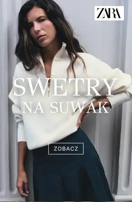 Zara - gazetka promocyjna Swetry z suwakiem od piątku 16.10 