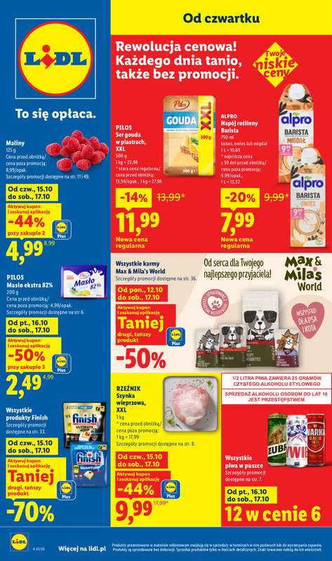 Lidl - gazetka promocyjna Oferta od czwartku od czwartku 15.10 do soboty 17.10