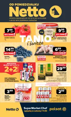 Netto - gazetka promocyjna Gazetka Spożywcza od poniedziałku 19.10 do soboty 24.10