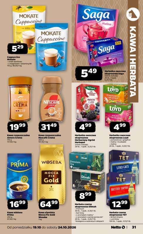Netto - gazetka promocyjna Gazetka Spożywcza od poniedziałku 19.10 do soboty 24.10 - strona 31