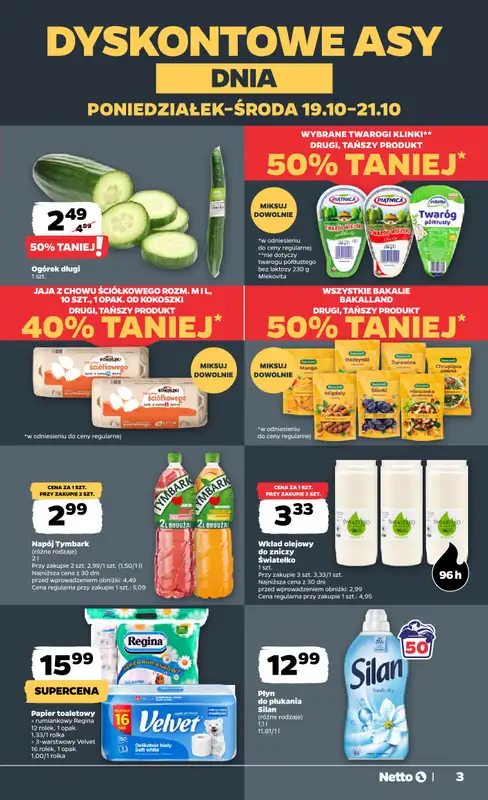 Netto - gazetka promocyjna Gazetka Spożywcza od poniedziałku 19.10 do soboty 24.10 - strona 3