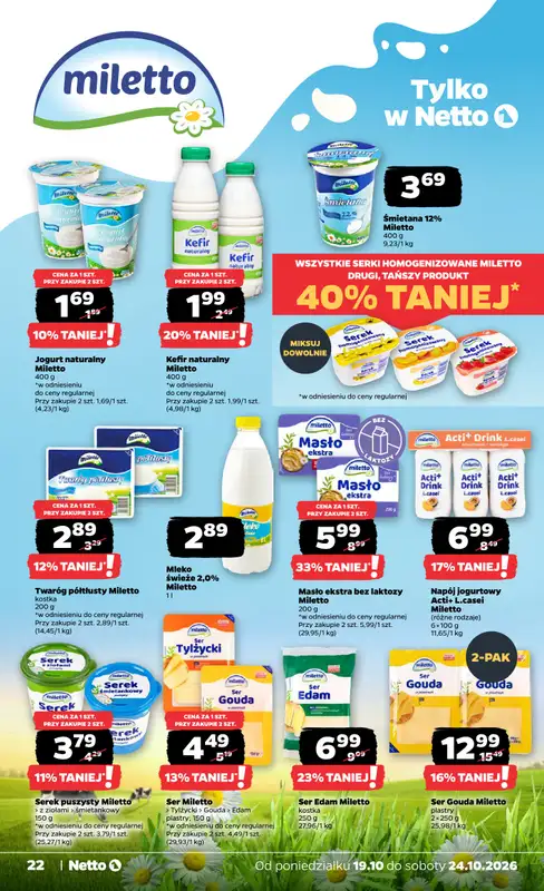 Netto - gazetka promocyjna Gazetka Spożywcza od poniedziałku 19.10 do soboty 24.10 - strona 22