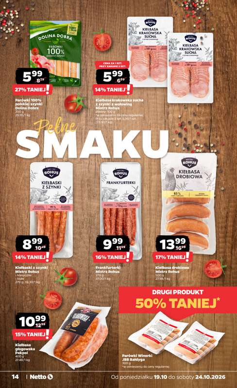 Netto - gazetka promocyjna Gazetka Spożywcza od poniedziałku 19.10 do soboty 24.10 - strona 14
