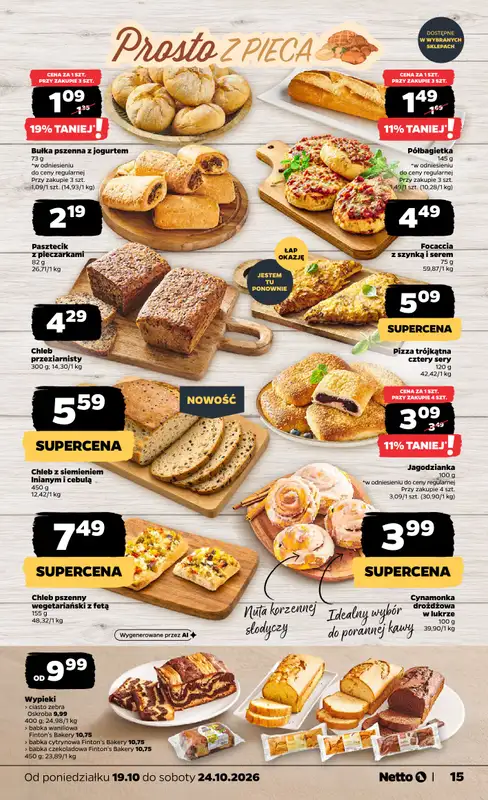 Netto - gazetka promocyjna Gazetka Spożywcza od poniedziałku 19.10 do soboty 24.10 - strona 15