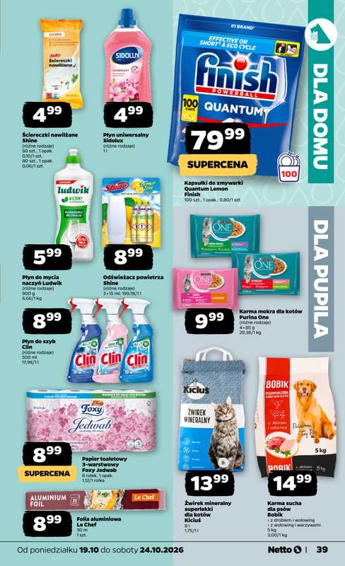 Netto - gazetka promocyjna Gazetka Spożywcza od poniedziałku 19.10 do soboty 24.10 - strona 39