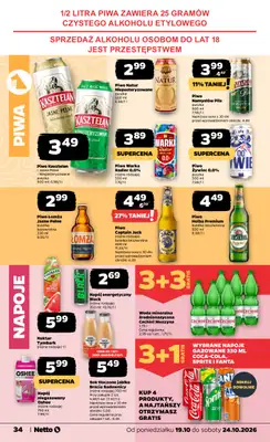 Netto - gazetka promocyjna Gazetka Spożywcza od poniedziałku 19.10 do soboty 24.10 - strona 34