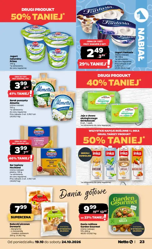 Netto - gazetka promocyjna Gazetka Spożywcza od poniedziałku 19.10 do soboty 24.10 - strona 23