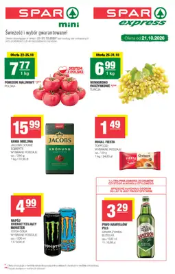 SPAR - gazetka promocyjna Gazetka Spar Mini od środy 21.10 do soboty 31.10