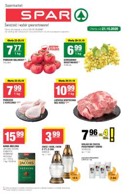 SPAR - gazetka promocyjna Gazetka od środy 21.10 do soboty 31.10