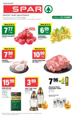SPAR - gazetka promocyjna Gazetka od środy 21.10 do soboty 31.10