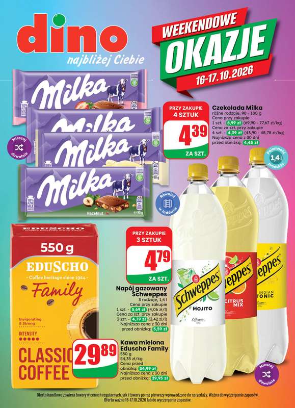 Dino - gazetka promocyjna Weekendowe okazje od piątku 16.10 do soboty 17.10