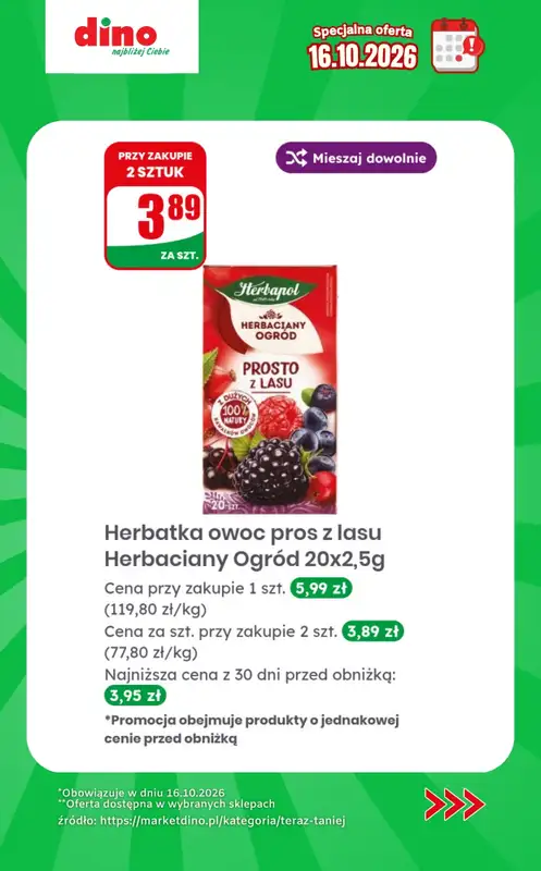 Dino - gazetka promocyjna Specjalna oferta na 16.10.2026 - promocje spoza gazetki od piątku 16.10 do piątku 16.10 - strona 7