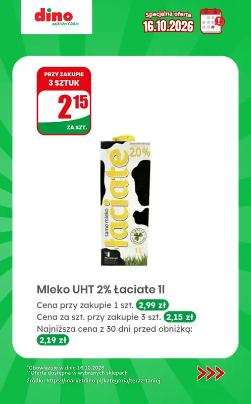 Dino - gazetka promocyjna Specjalna oferta na 16.10.2026 - promocje spoza gazetki od piątku 16.10 do piątku 16.10 - strona 3