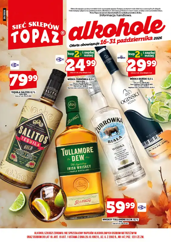 TOPAZ - gazetka promocyjna Ulotka alkoholowa od piątku 16.10 do soboty 31.10 - strona 3