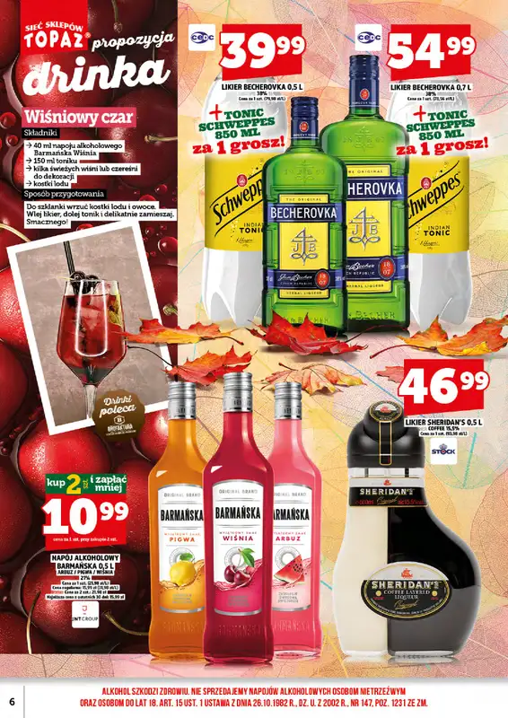 TOPAZ - gazetka promocyjna Ulotka alkoholowa od piątku 16.10 do soboty 31.10 - strona 8