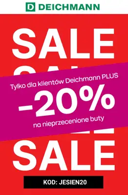Deichmann - gazetka promocyjna -20% na nieprzecenione buty przy zakupach pow. 249 zł od soboty 17.10 do środy 21.10
